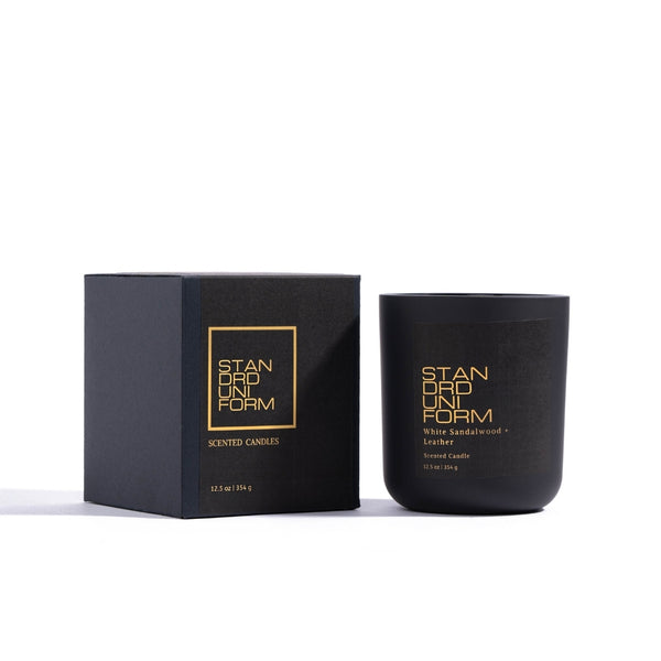 White Sandalwood + Leather Deluxe Candle-Standrd Uniform